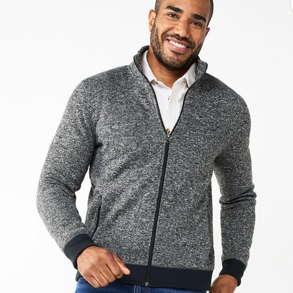 Sonoma Men's Sonoma Goods For Life Fleece Sweater Jacket sz Large
